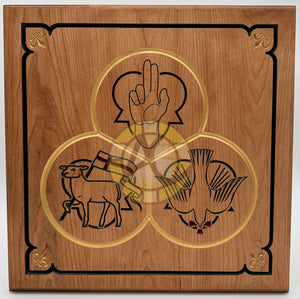 Holy Trinity Solid Wood Plaque