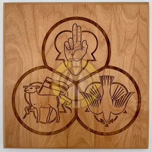 Holy Trinity Solid Wood Plaque