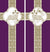 Ad Crucem Lenten Banner Set in Violet -  Agnus Dei