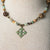 Jennifer’s Amazonite, Czech Glass, and Verdigris Cross Necklace