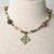 Jennifer’s Amazonite, Czech Glass, and Verdigris Cross Necklace