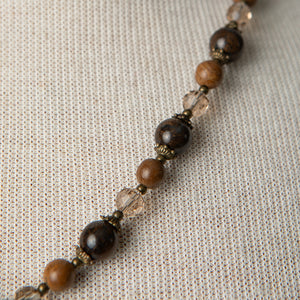 Jennifer’s Bronzite, Picture Jasper, Crystal, Cross Necklace