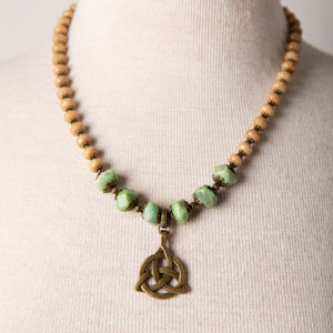 Jennifer’s Chrysoprase and Jade Trinity Necklace