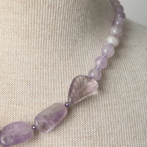 Jennifer’s Chunky Amethyst and Cubic Ziconia Alleluia Necklace