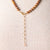 Jennifer’s Golden Pearl Cross Necklace