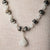 Jennifer’s Grey & White Necklace with Druzy and Crucifix Pendant Set