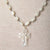 Jennifer’s Mother of Pearl Carved Cross Rosary Chain Necklace