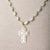 Jennifer’s Mother of Pearl Carved Cross Rosary Chain Necklace