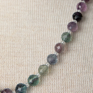 Jennifer’s Rainbow Fluorite Baptism Necklace