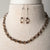 Jennifer’s Smokey Quartz and Chocolate Pearl Luther’s Rose Necklace and Earring Set