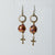 Jennifer’s African Kazuri and Antique Brass Cross Earrings