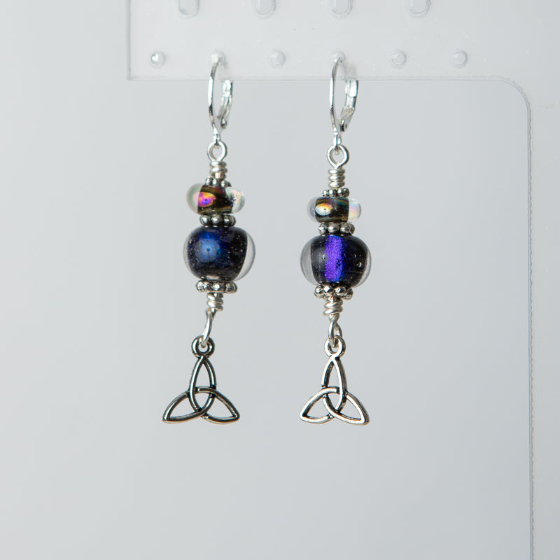 Jennifer’s Handmade Lampwork Glass Trinity Knot Earrings