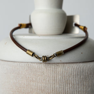 Jennifer’s Unisex Brown Leather Sola Luther’s Rose Wristband