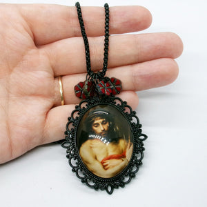 Kelly's Black Ecce Homo Necklace