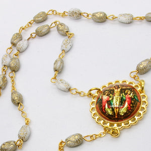 Kelly's Gold Czech Glass Communion Prayer Beads