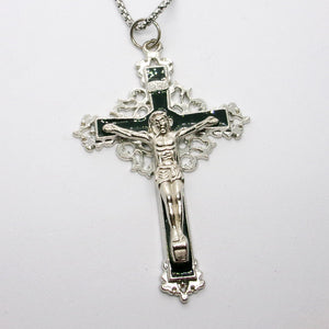 Kelly's Fancy Enameled Crucifix Necklace