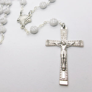 Kelly's White Jerusalem Cross Prayer Beads