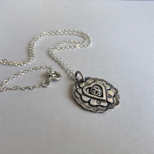 Kathy’s Handcrafted Silver Luther Rose Necklace