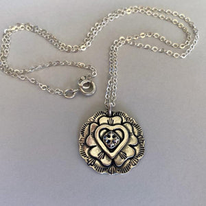 Kathy’s Handcrafted Silver Luther Rose Necklace