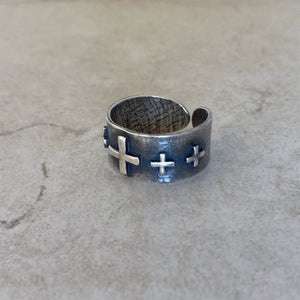 Kathy’s Handcrafted Silver Multiple Cross Ring