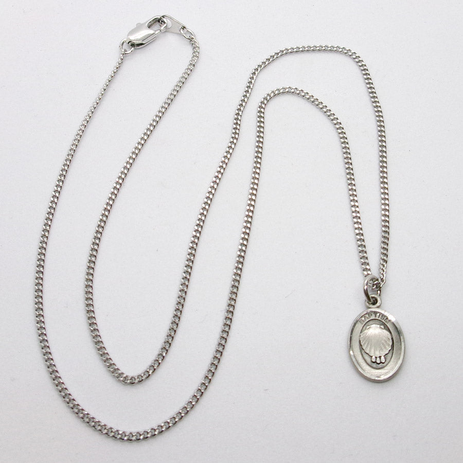 Kelly's Pewter Baptism Charm Necklace