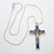 Kelly's Red/Blue Enamel Crucifix Necklace