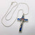 Kelly's Red/Blue Enamel Crucifix Necklace